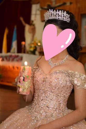 Vestido de XV años color Rosa Gold
