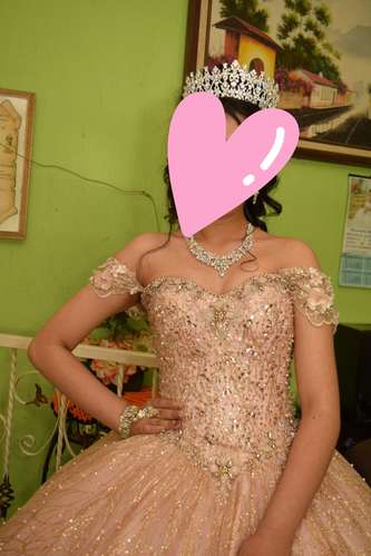 Vestido de XV años color Rosa Gold