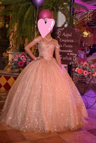 Vestido de XV años color Rosa Gold