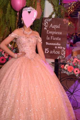 Vestido de XV años color Rosa Gold