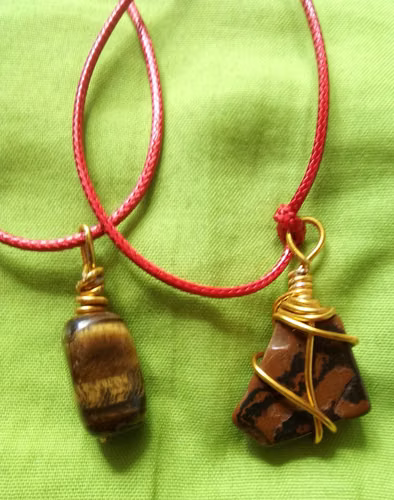 OJO DE TIGRE AUTÉNTICAS PIEDRAS COLLAR PIERDAS AMATISTA ORIGINAL COLLAR  - Imagen 4