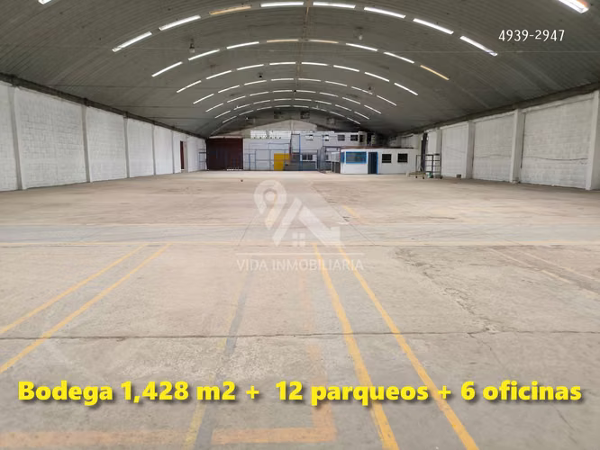 4 Bodegas en Quetzaltenango 1,409 m2 a 1428 m2 en carretera principal