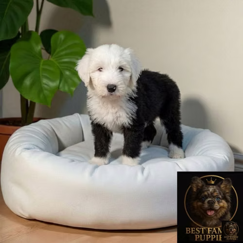 Cachorro Pastor Viejo Ingles / Old English Sheepdog disponible - Imagen 7