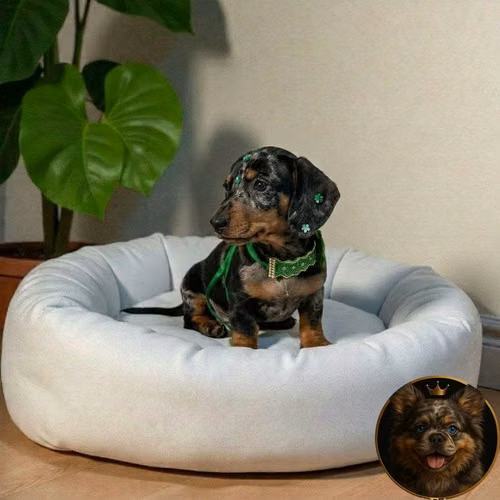 Cachorro Salchicha Miniatura Arlequín Plata / Miniature Dachshund Dapple Silver disponible - Imagen 2