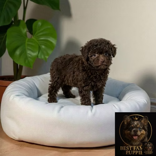 Cachorro FRENCH POODLE CHOCOLATE MINIATURA disponible