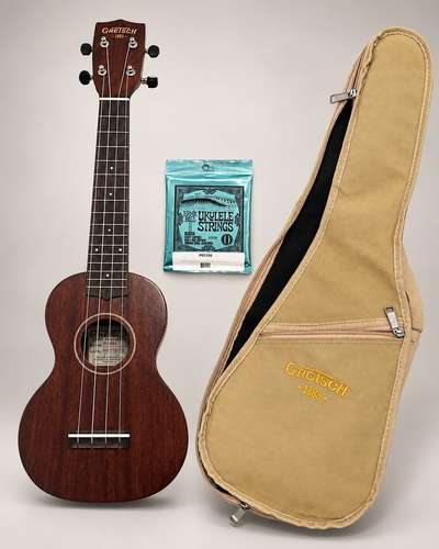 Ukelele Gretsch G9100-L Soprano Long Neck + original cover + Ernie Ball strings
