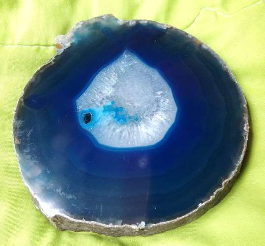 2 ÁGATAS AZULES GEODAS CON VETA PIEDRAS ORIGINALES 