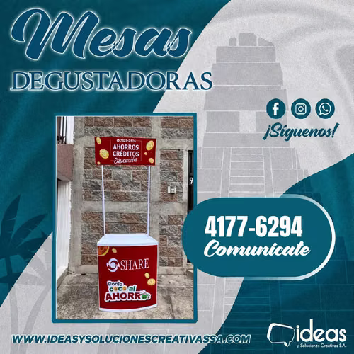 MESA PROMOCIONAL DEGUSTADORA 