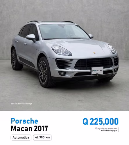 PORSCHE MACAN 2017 COLOR PLATA METALICO