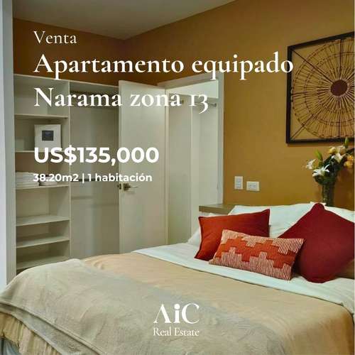 APARTAMENTO EN VENTA EQUIPADO  NARAMA ZONA 13 - Imagen 1