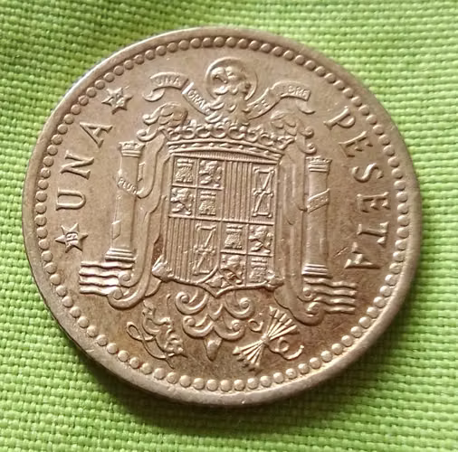 1966 ESPAÑA UNA PESETA FRANCISCO FRANCO MONEDA ANTIGUA ESPAÑOLA  - Imagen 4