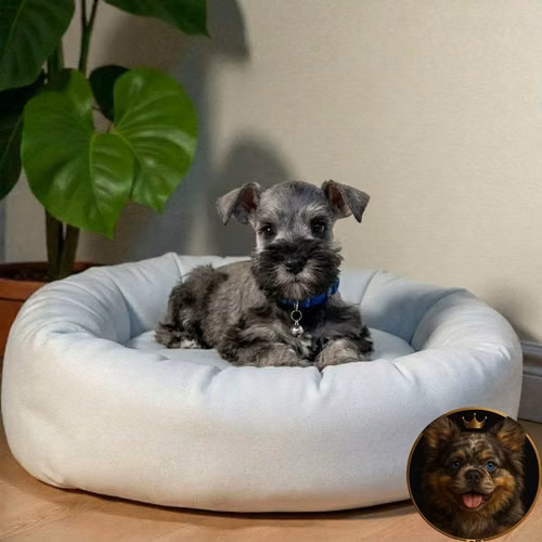 Cachorro Schnauzer Miniatura Salpimienta y Negro / Miniature Schnauzer Salt and Pepper and Black disponible - Imagen 7