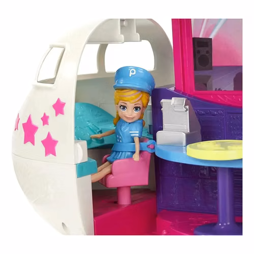Polly Pocket Fabulous Jet Playset - Original de Mattel - Imagen 4