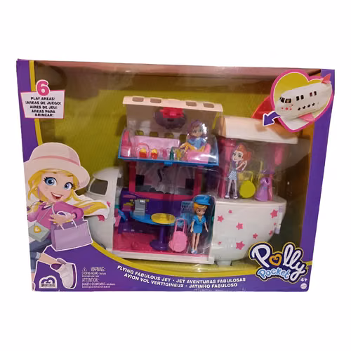Polly Pocket Fabulous Jet Playset - Original de Mattel