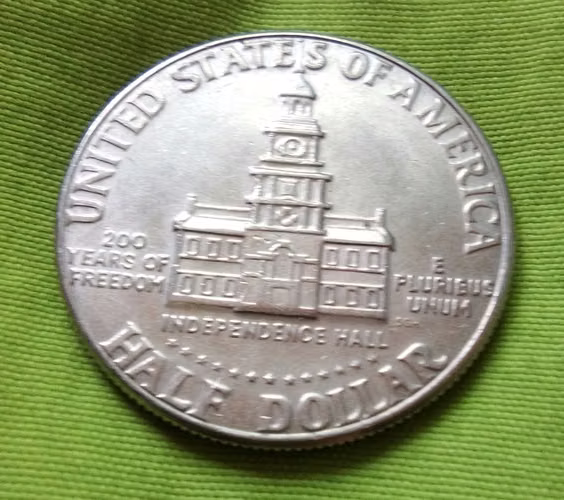 1776 LIBERTY HALF DOLLAR KENNEDY USA ERROR MONEDA  - Imagen 3