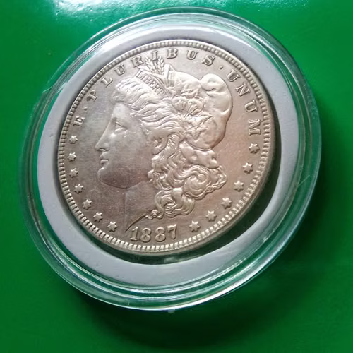 1887 MORGAN LIBERTY AUTÉNTICA MONEDA ONE DOLLAR PLATA USA ANTIGUA - Imagen 3