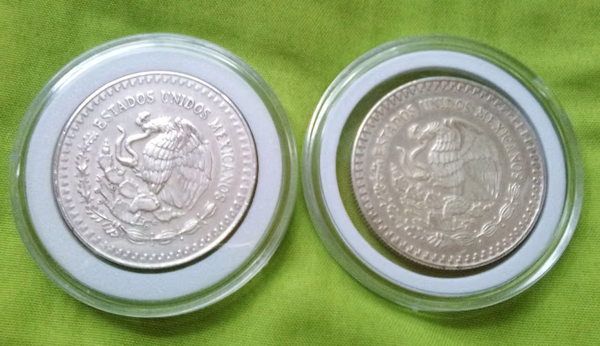 1 ONZA PLATA PURA SILVER MÉXICO LEY.999 1991 FECHA 1992 MONEDAS MEXICANAS  - Imagen 5