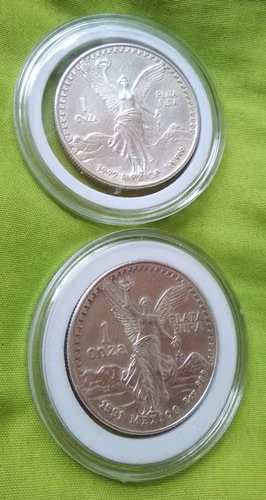 1 ONZA PLATA PURA SILVER MÉXICO LEY.999 1991 FECHA 1992 MONEDAS MEXICANAS  - Imagen 7