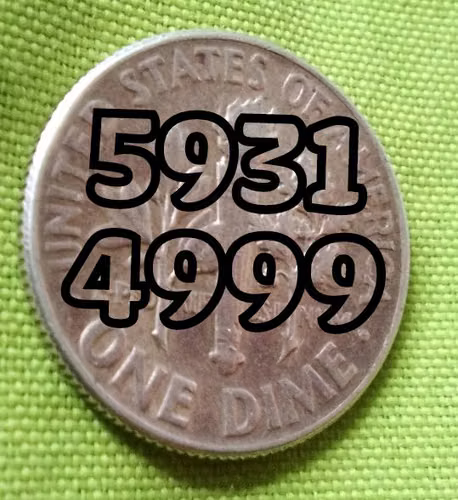 1964 LIBERTY ONE DIME USA PLATA 90% ROOSEVELT MONEDA ANTIGUA  - Imagen 2