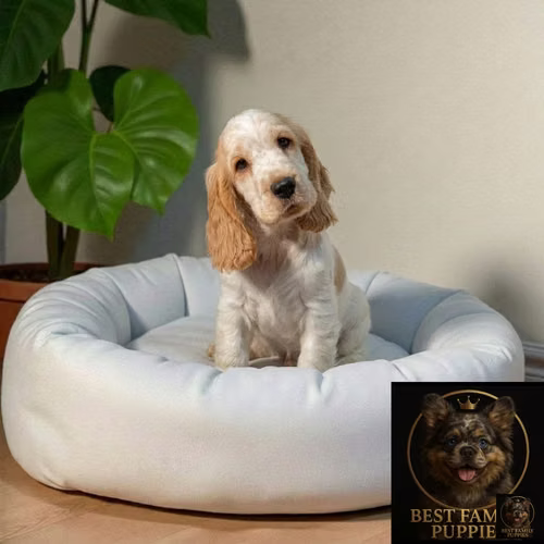 Cachorro Cocker Spaniel Ingles Beige Tradicional / English Cocker Spaniel Buff disponible - Imagen 8