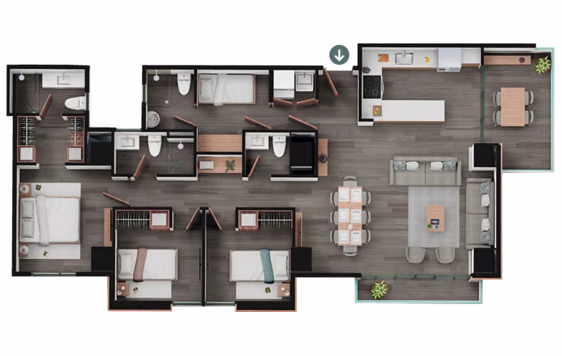 Apartamento en venta 3 habitaciones 145 mts2 - Q2,819,522.57. En Edificio Parque 14, Zona 14  - Imagen 2