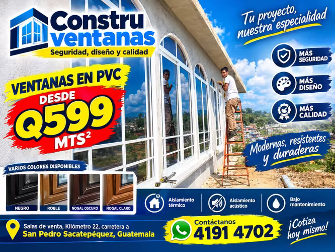 FREE MOSQUITO NETS! WHEN YOU BUY YOUR WINDOWS IN WHITE PVC