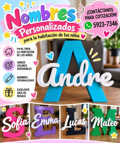 Nombre personalizado para decoración