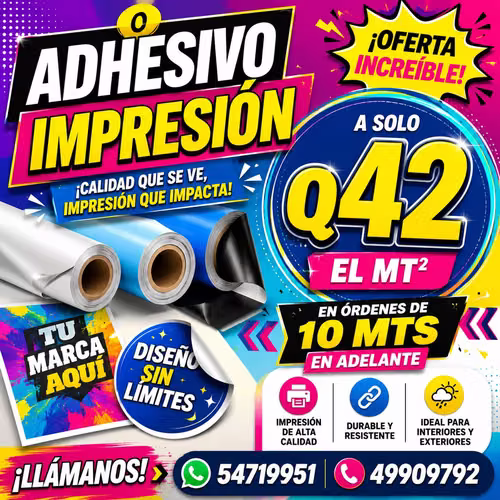 Adhesive full color printing in high resolution