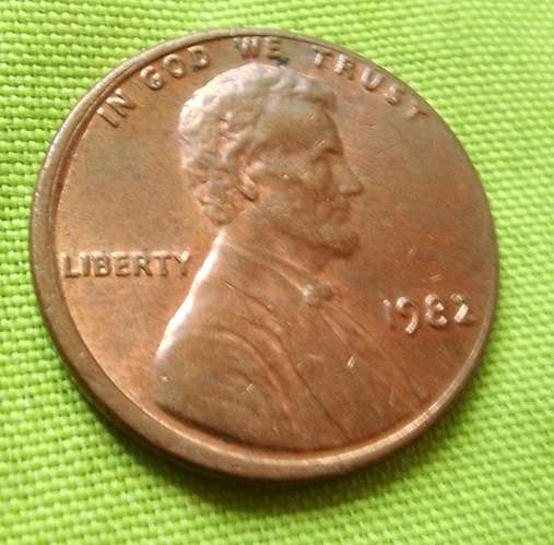 1982 LIBERTY ERROR DDO DOBLE TROQUEL FUERA DEL CENTRO ONE CENT USA LINCOLN MONEDA COLECCIÓN  - Imagen 5