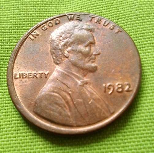 1982 LIBERTY ERROR DDO DOBLE TROQUEL FUERA DEL CENTRO ONE CENT USA LINCOLN MONEDA COLECCIÓN  - Imagen 6