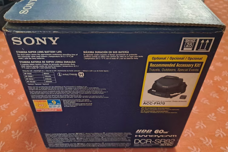 SONY HANDYCAM DCR-SR82 VINTAGE 60GB – KIT COMPLETO (Caja y Accesorios originales) - Imagen 16