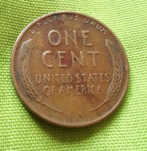 1944 TRIGO LINCOLN LIBERTY ONE CENT USA MONEDA ANTIGUA  - Imagen 3
