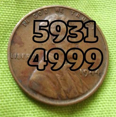 1944 TRIGO LINCOLN LIBERTY ONE CENT USA MONEDA ANTIGUA  - Imagen 2