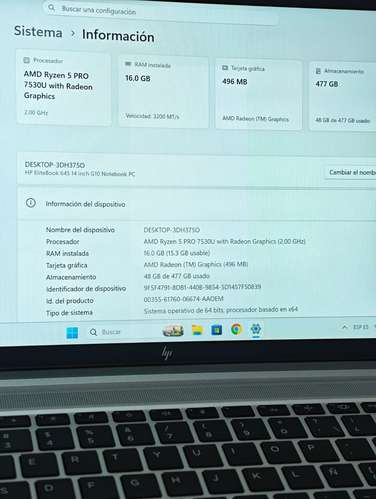 REMATO! Laptop HP EliteBook 645 G10 Ryzen 5 Pro - Imagen 7