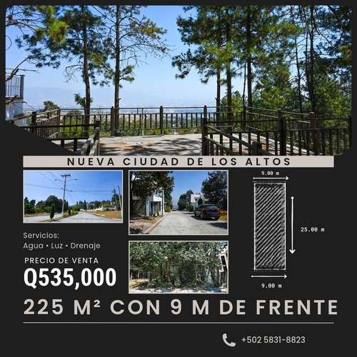 Lot 225 m2 in Condominio Nueva Ciudad de los Altos, Quetzaltenango