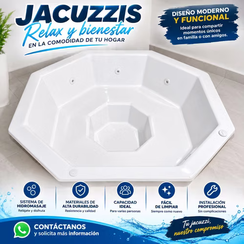 Oferta Jacuzzis octagonales y familiares