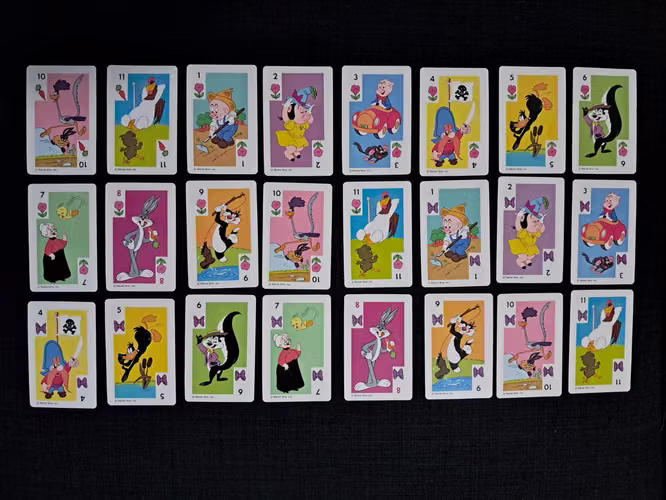 Juegos de cartas Bugs Bunny Card Game marca Whitman 1,976 Impecable (50 años) - Imagen 2