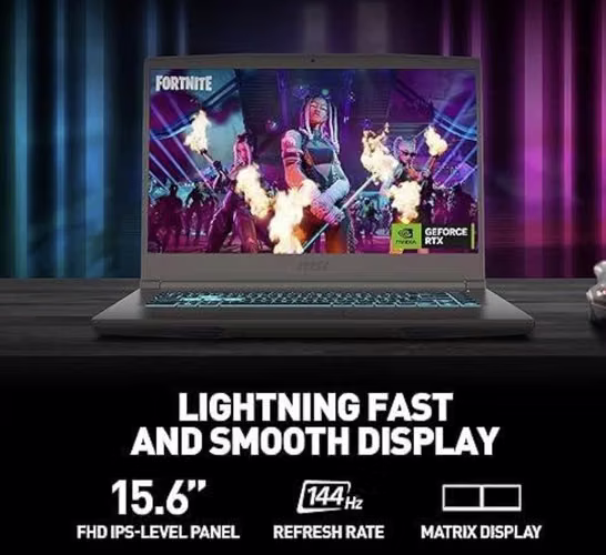 MSI Thin A15 portátil para videojuegos de 15.6” 144Hz FHD: Ryzen 5-7535HS, NVIDIA GeForce RTX 2T SSD