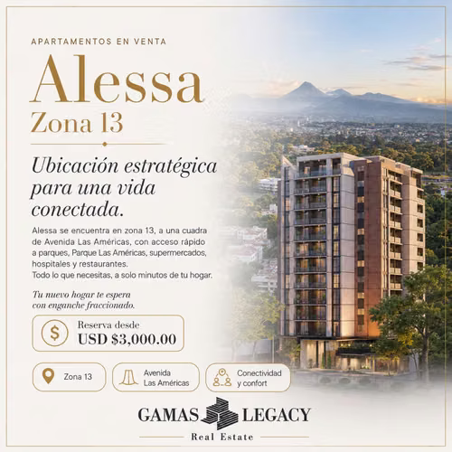 PROYECTO DE APARTAMENTOS EN VENTA | ALESSA | ZONA 13