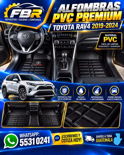 Alfombras 3D para carro PVC negro