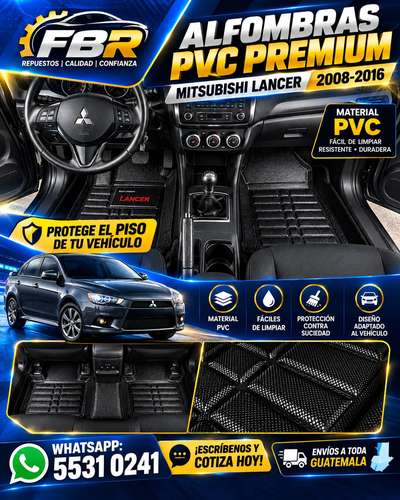 Alfombras 3D para carro PVC negro