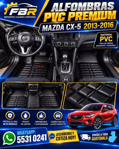 Alfombras 3D para carro PVC negro