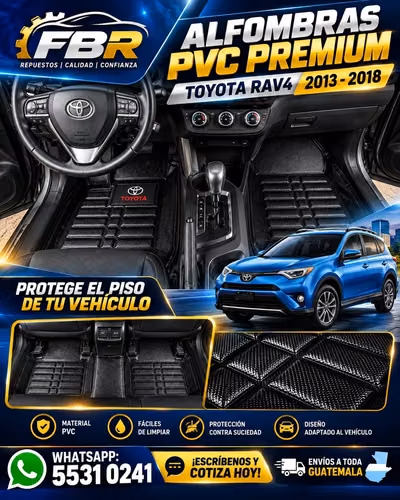 Alfombras 3D para carro PVC negro