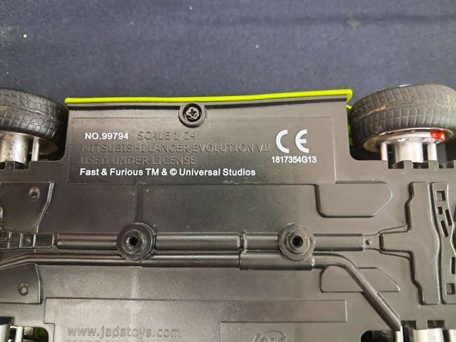 Carro de juguete mitsubishi evolution VII FAST & FURIOUS escala 1/24 - Imagen 12