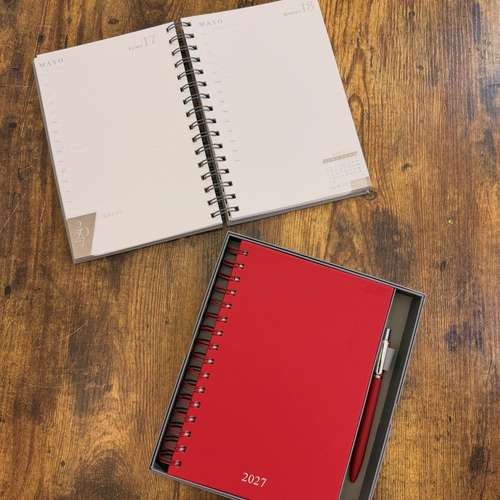Set de agenda de espiral 2027  con bolígrafo