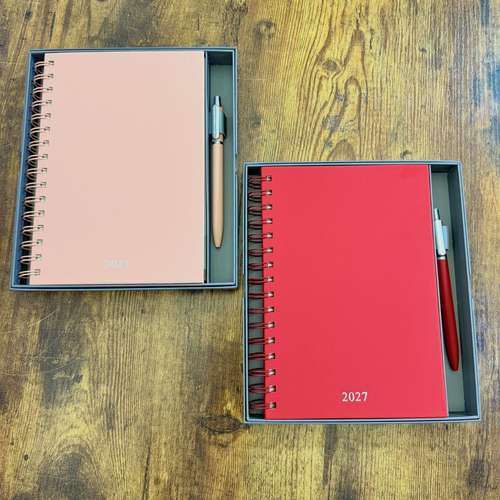 Set de agenda de espiral 2027  con bolígrafo