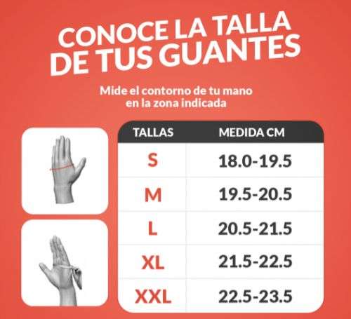 Guantes Jet II Man Negro/Rojo Talla S - Imagen 2