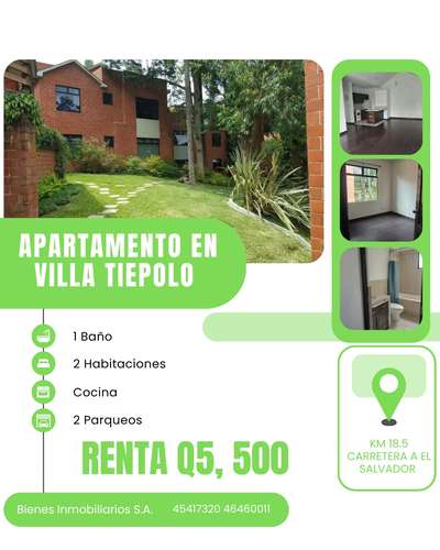 APARTAMENTO EN VILLA TIEPOLO KM 18.5 CARRETERA A EL SALVADOR