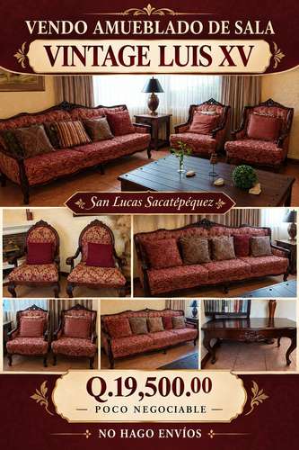 Vendo Amueblado de Sala Vintage Luis XV   por San Lucas Sacatepéquez