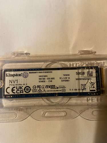 Unidad SSD de 500GB NVMe 